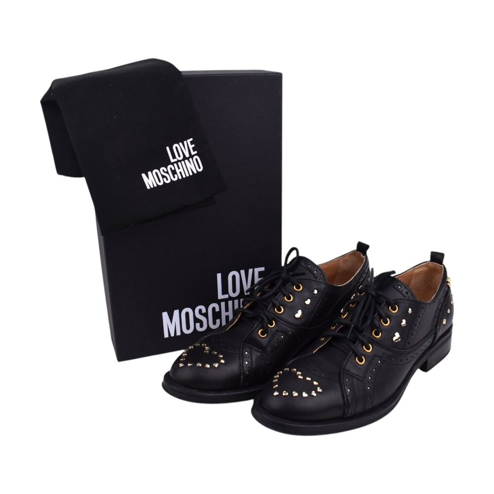 LOVE Moschino Ketsby sneakers in black and mirror gold | Size 40 - Picture 2 of 10